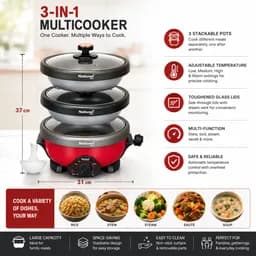 National View 3 Pot Multi-Cooker