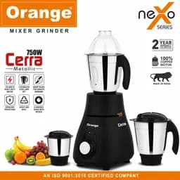 Orange Cerra Metallic 750W Mixer Grinder – neXo Series