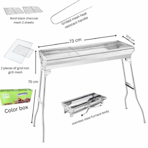 Portable Folding Barbecue Grill (73×34×11 cm) TL-003